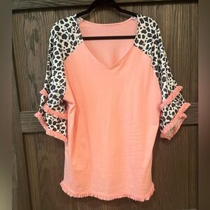 Pink w/ Black & White Leopard Print - 2XL